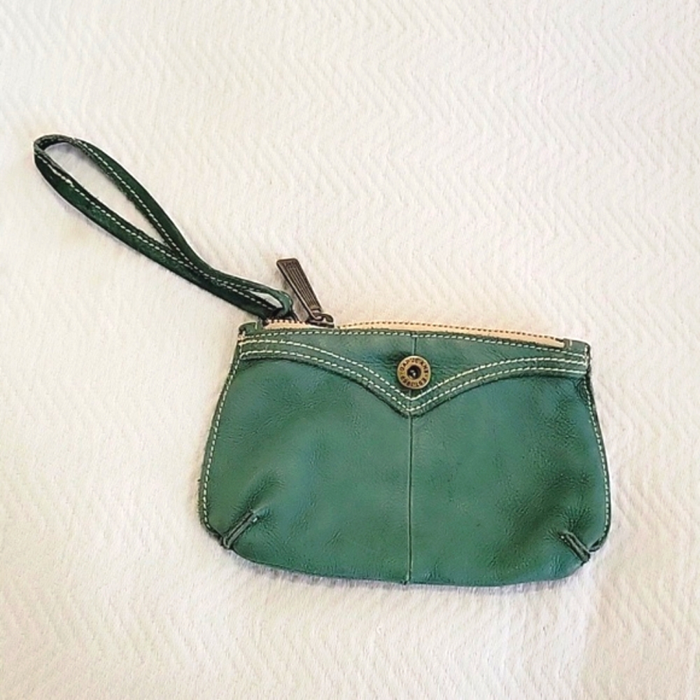 Vintage Green Leather Gap Gap Jeans Wristlet